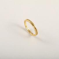 18k Gold-Plated Adjustable Ring with Diamond Micro-Pave Design beige