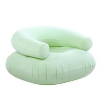 Pripučiamas poilsio krėslas Gultas Sofos U formos Pripučiamas PVC Flanelinis Nešiojama Sofa Namams Biurui Balkonui Grindims žalia