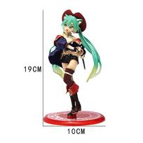 19cm Sexy Girl Hatsune Miku Anime Figure Fashion Subclture Miku Action Figure Christmas Gift PVC Collection Model Doll Toys black