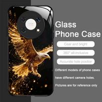 Stilingas erelio auksinio deimanto rašto grūdinto stiklo telefono dėklas, skirtas Huawei Nova 13 12 SE 11 10 Pro Mate 40 30 P60 P50 P40 Dangteliai Huawei Mate 50 black