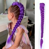 Kpop Medžiotojai Rumi Cosplay Perukas kasa Helovino Vakarėlio Aksesuaras Kostiumai Rekvizitai Karnavalas Išgalvotas Pasipuošimas 66cm violetinė