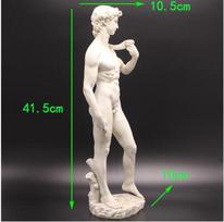 European Resin Character David Statue Figurines Decoration Home Livingroom Table Ornaments Hotel Office Desktop Sculpture Crafts white