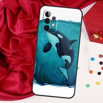 Orcas Whale For Samsung Galaxy A15 A55 A53 A33 A35 A22 A32 A52 A54 A34 A14 A56 A36 A26 A16 A05 A06 Case Samsung A53 5G blue