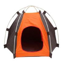 Foldable Pet Tent Portable Outdoor Shelter for Small Pet Washable Shelter Bed Mansion Tent 1 orange