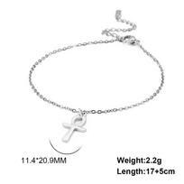 Egyptian Cross Ankh Bracelet for Women Gold Color Stainless Steel Religious Ankh Life Bracelet Jewelry Gift Wholesale 2026 Trend white
