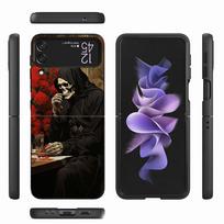 Grim Reaper Skull Skeleton Phone Case For Samsung Z Flip 6 7 5G Z Flip 5 Galaxy Z Flip 3 4 5G ZFlip Shockproof Hard Cover TPU PC Galaxy Z Flip 5 5G black