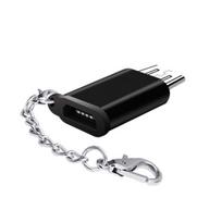 Universal OTG Adapter Type-c to Micro Adapter V8 Aluminum Alloy for Android with Keychain