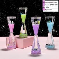 Creative Astronaut Liquid Sand Timer: Starry Sky Oil Drop Decompression Toy Mixed Style gray