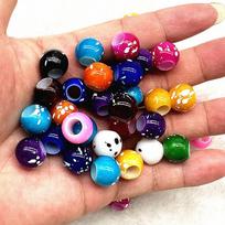 6X9/8x11mm Big Hole Acrylic Beads Spacer Loose Beads for Jewelry Making DIY Handmade Bracelet Accessories 8X11mm(30pcs)