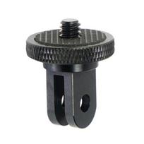 Veiksmo kameros trikojo laikiklis, skirtas Insta360, skirtas GOPRO 1/4 colio sraigtinis CNC aliuminio lydinio mini trikojo adapteris, sportinės kameros priedai juoda