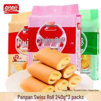 Panpan Swiss Roll Variety Pack žemuogės