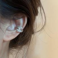 Exquisite Zircon Wheat Ear Cuff: No Piercing Needed, Stylish and Versatile Design gray