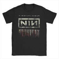 Nine Inch Nails NIN Rock Band Apparel Men's Women Cotton T Shirt Cotton Tee Print Oversized T-shirt Summer Unisex Clothes Daily Wear Cool Top 4XL gray