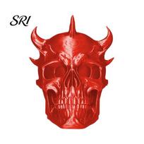 Horned Demon Skull Tow Cover Trailer Dust Heavy-Duty 3D Dust-proof Printed One-Piece Molded Bar Cap Matte Texture Accessory Weatherproof Hitch red