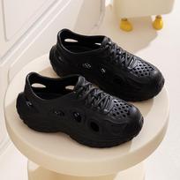 Summer Unisex Closed Heel Clogs Fashion Breathable Beach Sandals 36-37 juoda