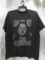NEW! Lana Del Rey Ultraviolence Album Black White T-shirt Black Cotton T-Shirt XXL gray