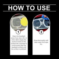 Car Headlight Cleaner Restorer Kit 100ML Comes With Sponge For All Vehicles Effective Oxidation Removal For SUV Truck Trailer one size gray