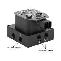 12V 12,6W 0–300 psi solenoidinis vožtuvas oro pakabos kolektoriaus vožtuvų blokas automobiliui, sunkvežimiui black