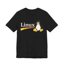 Linux OS logotipas Unisex marškinėliai Juodi / Tamsiai mėlyni su grafika S-5XL XXXL white