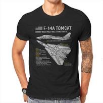 F-14 Tomcat JAV Karinio jūrų laivyno lėktuvas JAV oro pajėgų lėktuvas Brėžinys O formos iškirptės marškinėliai Top Gun Maverick Goose Marškinėliai Vyriški drabužiai Oversized XXXXL black
