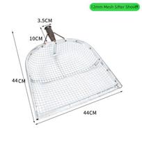 Heavy-Duty Garden Soil Sifter Metal Soil Sieve Essential Tool Filter Screen Sieve  Harvest 12mm white