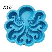 Heavy Duty Concrete Form Ocean Themed Stepping Stone Silicone Mold for DIY Garden Patio Walkway Path Decor, Reusable Outdoor Statue Making Tool B blue