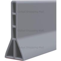 10cm/4  High Shower Dam up to 300cm/9.84ft Collapsible Shower Water Stopper Water Splash Guard Shower Door Water Blocker Floor about 50cm - 1.64ft pilka