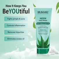 DR.RASHEL Neem Face Wash For Men & Women | Deep Cleansing & Purifying Face Wash With Anti-Bacterial Neem Ingredients