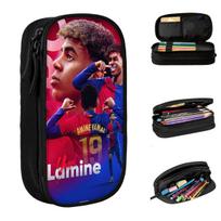 Lamine Y-Yamal Football Number 19 Pencil Cases Cute Pen Holder Bags for Student Large Storage Students School Gifts Pencil Box 21x10.5x5cm brown