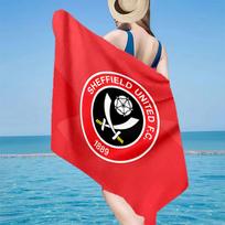 1PC Sheffield Team Crest Beach Towel - Soft,  Absorbent Microfiber, Lightweight, Ideal for The Beach, Parties, Travel, Camping fan gifts 70cmx140cm(27x55inch)