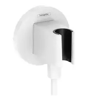 Hansgrohe Fixfit sieninė dušo alkūnė su laikikliu, matinės baltos spalvos 26888700
