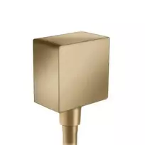 Hansgrohe Fixfit - kvadratinė sieninė jungtis su atbulinio srauto blokatoriumi, šlifuoto bronzos spalvos 26455140