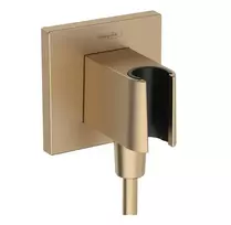 Hansgrohe Fixfit sieninė dušo alkūnė su laikikliu, šlifuoto bronzos spalvos, 26889140
