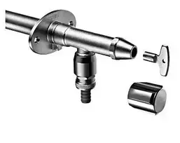 Schell Polar II - Apsaugos nuo užšalimo vožtuvas lauko sąlygoms, su aeratoriumi, matinis chromas 039960399