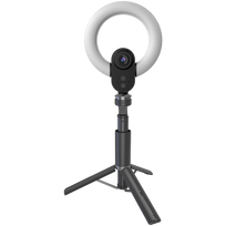 LORGAR Circulus 910, Streaming web camera, 5MP 2592X1944 max resolution, up to 60fps, 1/2.8", Sony STARVIS CMOS image sensor, full glass lens, 5.5'' built-in ring light (1700-14 000K), foldable tripod, auto focus, dual microphones with AI noise reduction,|LRG-SC910