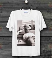 Marilyn Monroe ir James Dean Retro Šaunus Grįžimas į Tupelo Unisex Marškinėliai B136 2XL gray