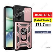 Smūgiams atsparus dėklas Xiaomi Redmi A5 4G Global (171.7mm) Dėklas Armor su žiedu-stovu ir apsauga kamerai, skirtas Redmi A5 4G Funda Redmi A5 4G (171mm) žalia