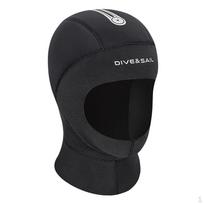 Dive Hood 5mm Neoprene Wetsuit Hat Warm Surfing Swimming for Women Men Underwater Scuba M black