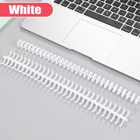 10pcs 12mm 30 Hole Loose-leaf Ring Binder Buckle Book Circles  Scrapbook Album Notebook Decument 10pcs white