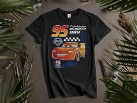 Disney Pixar Cars Lightning McQueen T-shirt T shirt Men Women Unisex Tshirt K277 150