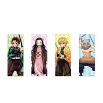 Demonų žudikas: Kimetsu no Yaiba Sidabrinės Folijos Žymeklių Rinkinys - 4 Vienetų Riboto Leidimo Anime Prekė 5.5*14.5cm black