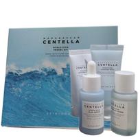 SKIN1004 - Madagascar Centella Hyalu-Cica Travel Kit / Toner 30ml Serum 30ml Cream 30ml Sleeping Pack 30ml Skincare Set 4pcs gray