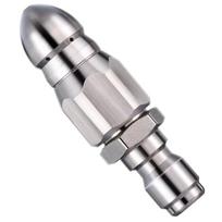 High-pressure Nozzle With 1/4-inch Quick-connect Fitting, Featuring One Front And Six Rear Spray Heads, For Sewer Pipe Cleaning And Unclogging One Size balta