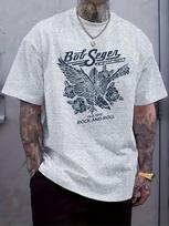Bob Seger Rock Style Print Short-Sleeve Round Neck T-shirt L white
