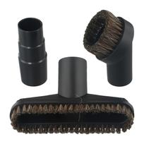 1 Set Horse Hair Round Dusting Brush Dust Attachment Vacuum Cleaner Suitable black