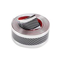 Car Trim Sticker Anti Scratch Anti-collision Carbon Fiber Car Bumper Door Edge Protect Sticker Car Styling 5cm sidabras