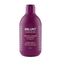 Bblunt Hair Fall Control Shampoo with Pea Protein & Caffeine for Stronger Hair | Reduces Up to 93% Hair Fall | Adds Shine | 300 ml blue