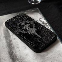Cyber Sigil Cross Phone Case For IPhone 17,16,15,14,13,12,11 Plus,Pro,Max,XR,XS,X,7,8 Plus,Mini Black Silicone Soft iphone14
