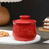 Airtight Ceramic Butter Bell Crock Keep Fresh with Lid Cheese Storage Box Spice Jar Large Capacity French Butter Dish Bread