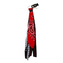 Universal Hip Hop Motorcycle Handlebar Decoration Paisley Rock Punk Ribbon Biker Headscarf Bags Pants Jewelry red